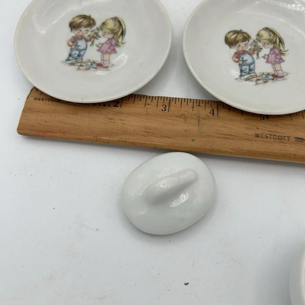 Vintage 1950s Grantcrest Child's Tea Set 11 Pieces‎ replacement Boy Girl Flower
